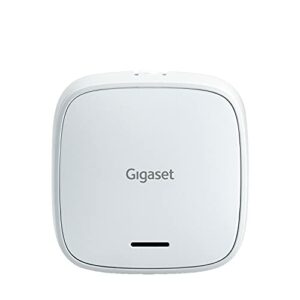 Gigaset climate - Smart-Home Set Ergänzung - Klimasensor für optimale Raumtemperaturen - Temperaturmessgerät mit Luftfeuchtigkeitsmesser - informiert über Lüftungsintervalle - App Steuerung, weiß