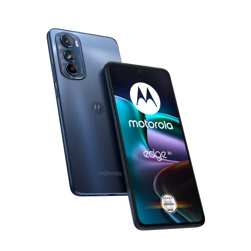 Motorola Moto Edge30 Smartphone (6,5'-FHD+-Display, 50-MP-Kamera, 8/128 GB, 4000 mAh, Android 12), Meteor Grey, inkl. Schutzcover + KFZ-Adapter [Exklusiv bei Amazon]