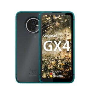 Gigaset GX4 Outdoor Smartphone 4G - Baustellenhandy - staub- & wasserdicht IP68, 6,1" HD+ V-Notch Display mit Corning Gorilla Glass, 64GB+4GB RAM, 48MP Kamera, Schnellladen, Android 14 fähig, Black