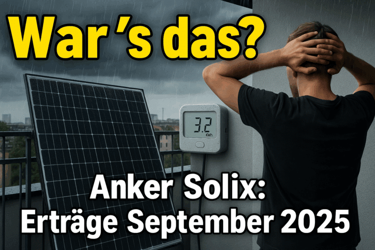 Anker Solix Balkonkraftwerk - Erträge im September 2025