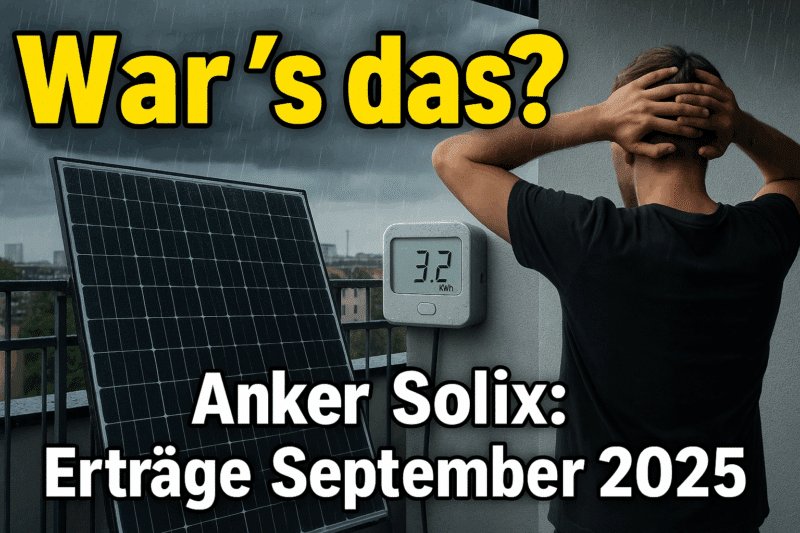 Anker Solix Balkonkraftwerk - Erträge im September 2025