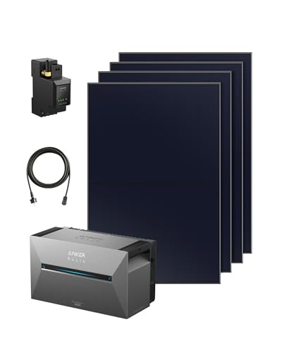 Anker SOLIX Balkonkraftwerk mit Speicher, Solarbank 3 E2700 Pro (2680Wh), 4× 445W Solarpanels, 4 MPPTs (3600W), 16kWh erweiterbar, 1200W bidirektional, intelligente Steuerung mit Anker, Plug&Play