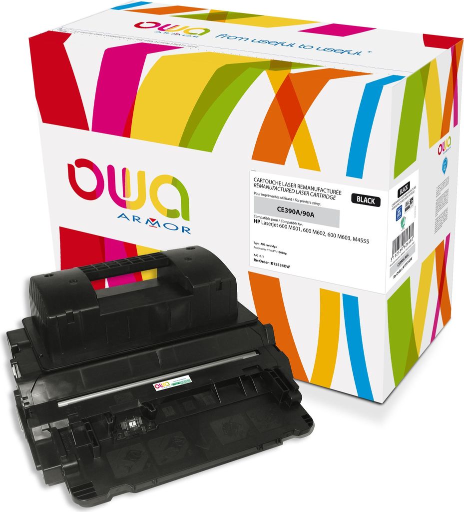 Armor - Schwarz - kompatibel - Tonerpatrone (Alternative zu: HP CE390A) - für HP LaserJet Enterprise 600 M602dn, 600 M602m, 600 M602n, 600 M602x, M4555 MFP, M603xh (K15534OW)