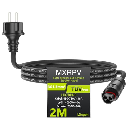 Hochwertiges LY01 Kabel für Schuko Stecker