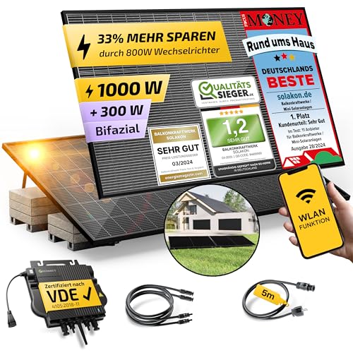 Solakon® 1000W Balkonkraftwerk Komplettset