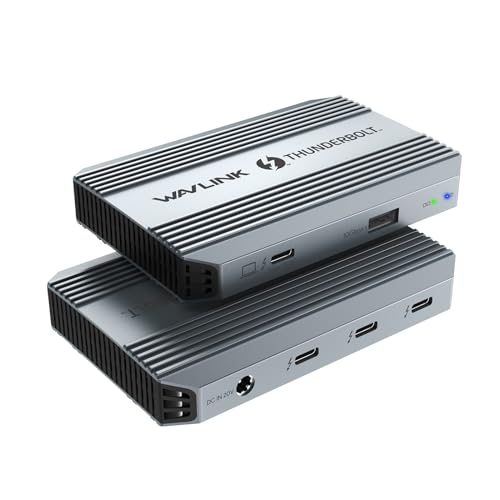 WAVLINK 5-in-1 Thunderbolt 4 Hub, 90W PD Charging, Single 8K or Dual 4K Display for MacOS M1 M2 M3, Thunderbolt 4/3, USB-C/USB 4 Windows