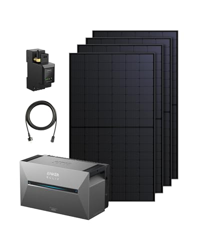 Anker SOLIX 3 Pro Balkonkraftwerk mit Speicher (2680Wh), bis zu 16kWh Kapazität, 4×500W Solarpanels, 4 MPPTs (3600W),Anker Intelligence, Plug&Play (ohne Verlängerungskabel für Solarpanels)