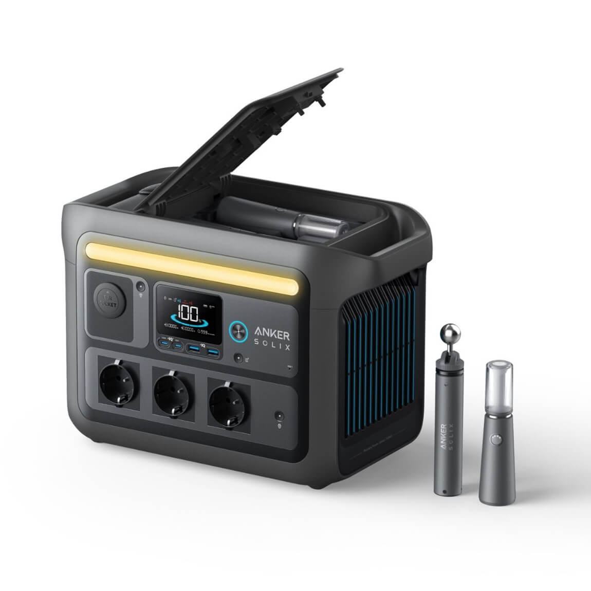 Anker SOLIX C800 Plus (768Wh | 1200W) - Tragbare Powerstation - Schwarz
