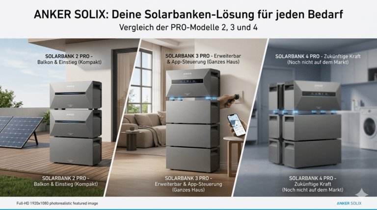 Solarbank 2 Pro, 3 Pro oder doch auf die neue 4 Pro warten? Ich zeige dir, wer was kaufen sollte.