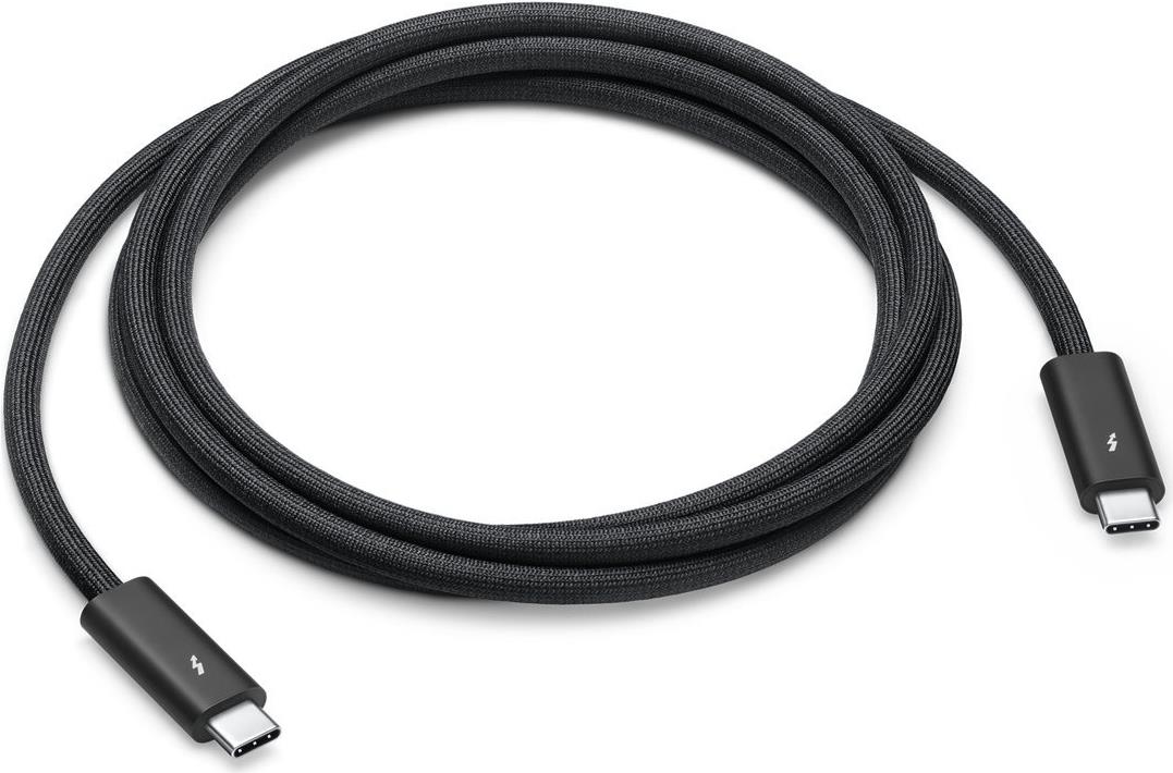 Apple Thunderbolt 4 Pro - Thunderbolt-Kabel - 24 pin USB-C (M) zu 24 pin USB-C (M) - USB 3.2 / USB4 / Thunderbolt 3 / Thunderbolt 4 / DisplayPort - 1.8 m - aktiv, Daisy Chain-Support - Schwarz (MW5J3ZM/A)