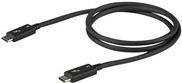 StarTech.com 0.8m Thunderbolt 3 auf Thunderbolt 3 Kabel - 40Gbps - TB3 zertifiziert- USB-C kompatibel - Activ - 100W PD (TBLT34MM80CM) - Thunderbolt-Kabel - USB-C (M) bis USB-C (M) - Thunderbolt 3 / USB / DisplayPort - 80 cm - 4K Unterstützung, 5K Unterstützung - Schwarz