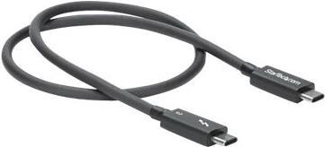 StarTech .com 50cm Thunderbolt 3 (40Gbit/s) USB-C Kabel - Thunderbolt, USB und DisplayPort kompatibel - Thunderbolt-Kabel - 50 cm Dieses Thunderbolt 3-Kabel (40 Gbit/s) können Sie an jeden Thunderbolt 3 (USB-C )-Anschluss anschließen, um Video und Daten für Thunderbolt- und USB-Geräte bereitzustellen. Zudem bietet das Kabel Stromversorgung zum Laden Ihrer Geräte, und Sie können bis (TBLT34MM50CM)